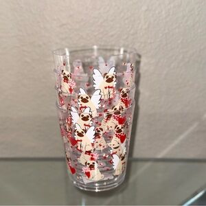 Valentine’s Day Cupid Pug and Hearts Cups